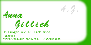 anna gillich business card